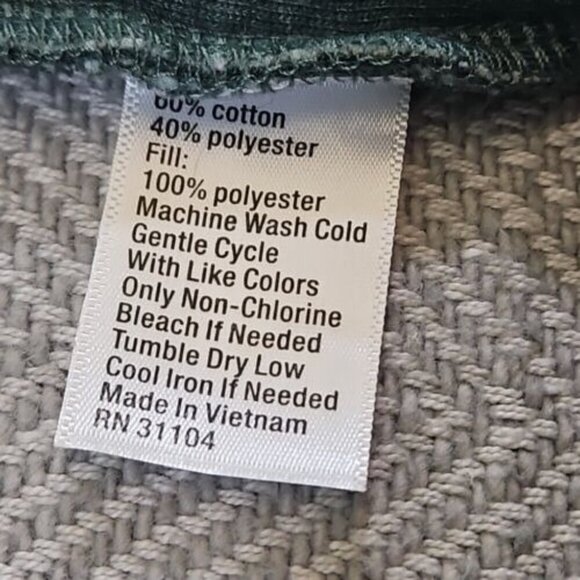 Crown & Ivy Quilted Snap Neck Pullover Top Men's Large Blue Stand-Up Collar NWT - Picture 13 of 13